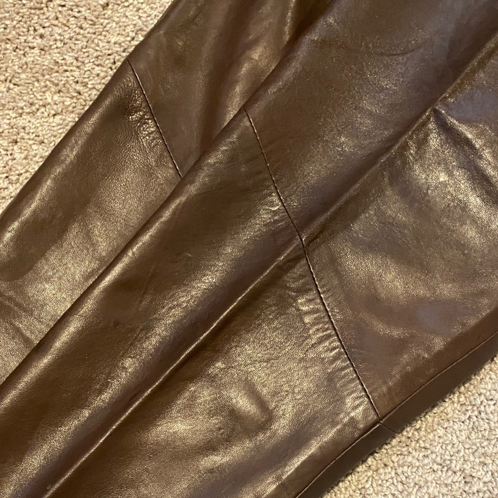 Vintage Leather Lanna pants size 10 Brown - Picture 9 of 16